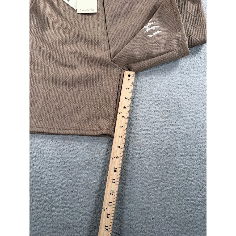 Riot Empire Imagine Textured Shorts Mens Medium Brown Stretch Drawstring NWT